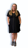 Black Button Dress