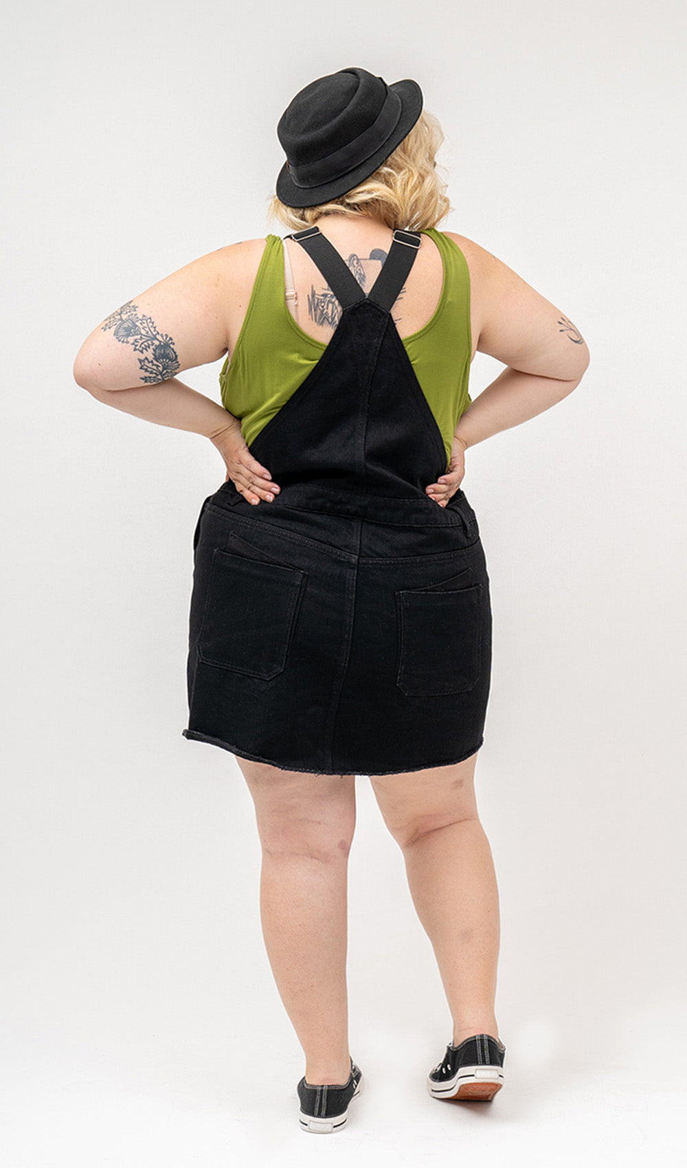 plus size black denim overall dress Denim Overall Dress
