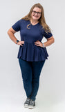 Navy Babydoll Tee