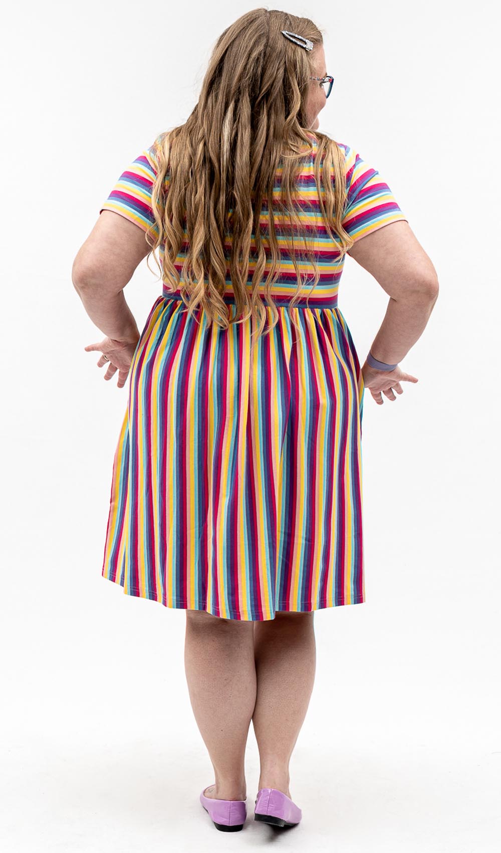 Bold Rainbow Dress HeyPeach Bold Rainbow Dress HeyPeach