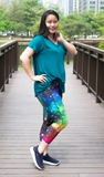 Rainbow Galaxy Capri Leggings