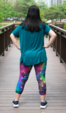 Rainbow Galaxy Capri Leggings