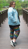 Rainbow Hearts Capri Leggings