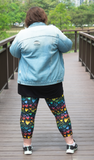 Rainbow Hearts Capri Leggings